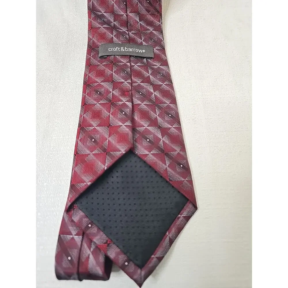 Lot of 6 Vintage Ties Designer Neckties Burgandy Collection Mallard Paisley Silk